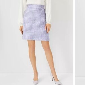 Ann Taylor FringeTweed A-Line Skirt